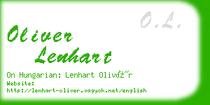 oliver lenhart business card